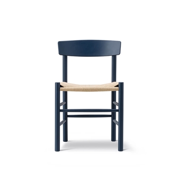 Fredericia Furniture J39 Folkestolen Spisebordsstol - Indigo Blue