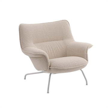 Muuto Doze Lounge Chair Low Back / Tube Base Heart 7/Grey