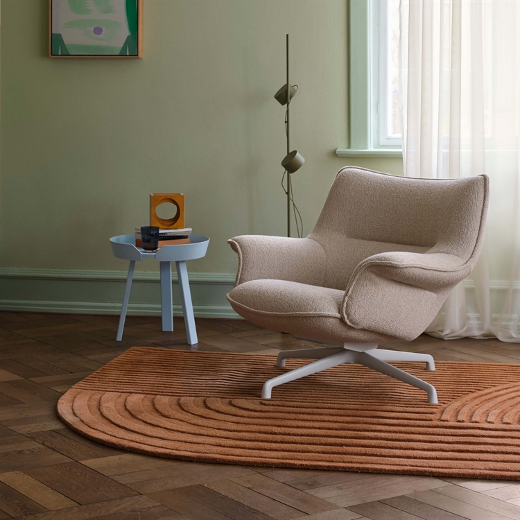 Muuto Doze Lounge Chair Low Back / Swivel Base - Heart 7/Grey