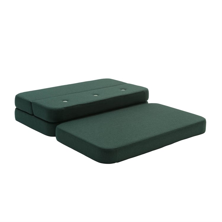 by KlipKlap KK 3 Fold Sofa Deep Green/Green foldet