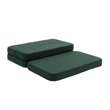 by KlipKlap KK 3 Fold Sofa XL Soft Deep Green/Green foldet