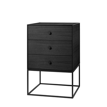 By Lassen Frame Sideboard 49 tre skuffer black stained ash