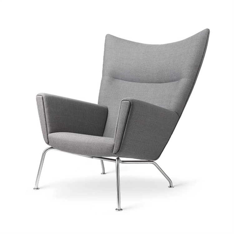 Carl Hansen & Søn CH446 Wing Chair Passion 6101 Grey Skrå