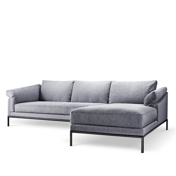 Eva Solo Furniture Crush Sofa Chaiselong Right Positano Grey Skrå