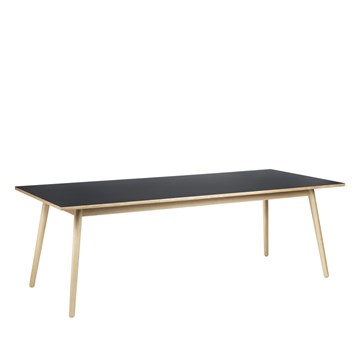 FDB Møbler C35C Spisebord Eg/Mørkegrå Skrå