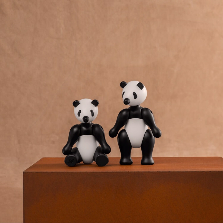 Pandabjørne designet af Kay Bojesen til stuemiljøet