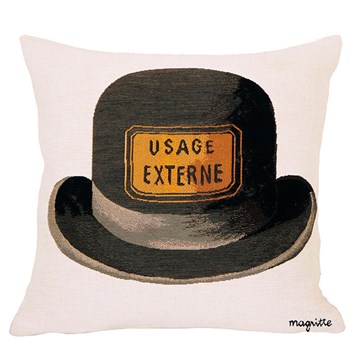Poulin Magritte pude Le bouchond d´épouvante - Hvid**