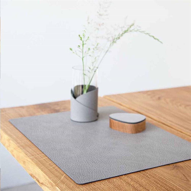 Lind DNA Table Mat Hippo Square L Anthracite Grey Spisestue
