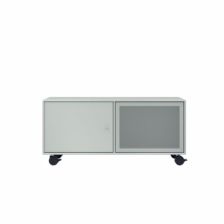 Montana TV bord Modul SL12 small i farven nordic grå med hjul