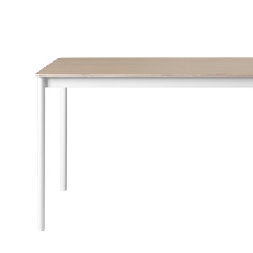Muuto Base Spisebord m/Egetræsfinér og Hvid aluminiumsstel