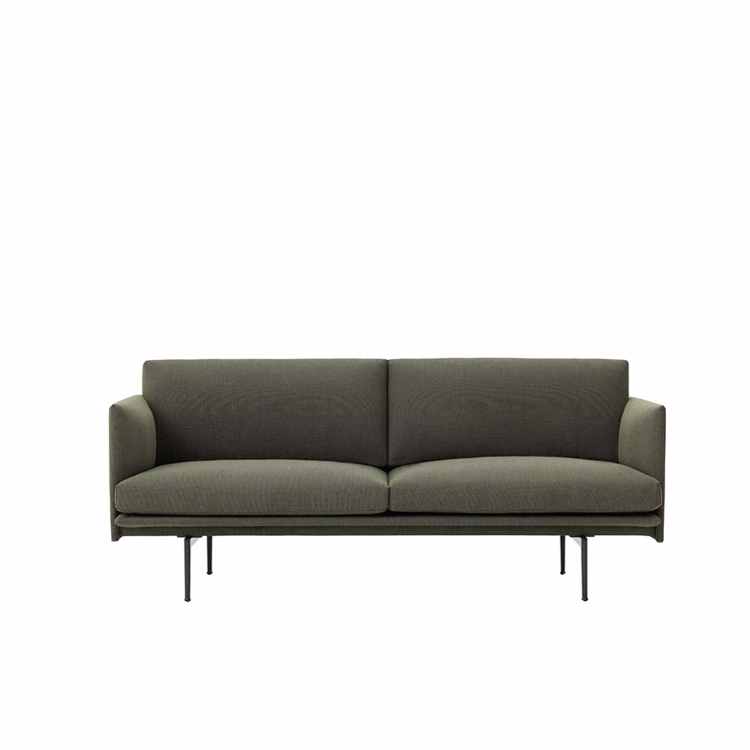 Muuto Outline 2 Personers Sofa i stoffet fiord 961