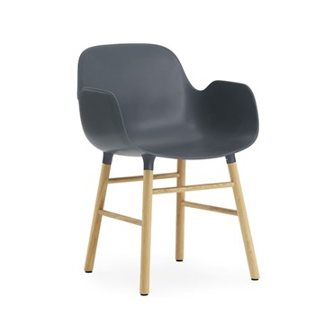 Normann Copenhagen Form Spisebordsstol m/armlæn Oak/Blue Skraa