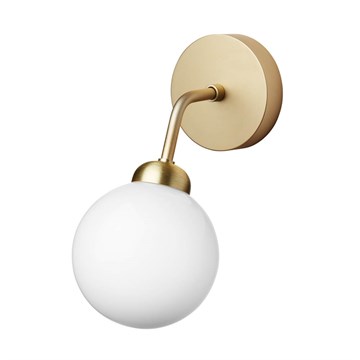 Nuura Apiales Væglampe Brushed Brass/Opal White Side