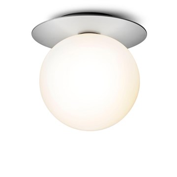 Nuura Liila 1 Væg/Loft lampe Large Light Silver Opal i loftet