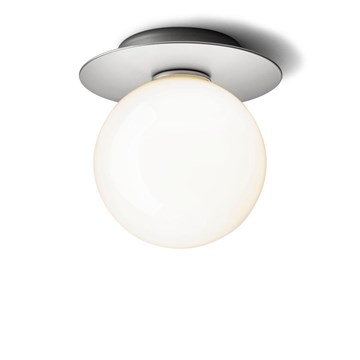 Nuura Liila 1 Væg/Loft lampe Medium Light Silver Opal i loftet