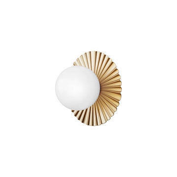 Nuura Liila Muuse Væg-/Loftlampe Small - Nordic Gold/Opal White