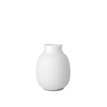 Lille Lyngby Curva Vase i hvid porcelæn