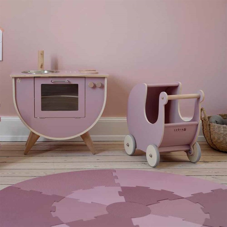 Sebra Dukkevogn Blossom Pink Børneværelset