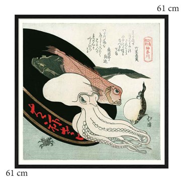 The Dybdahl Co Plakat Sashimi Gang Sort ramme 61x61