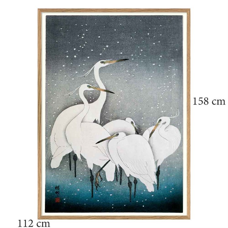 The Dybdahl Co Plakat Snowy Herons Egeramme 112x158
