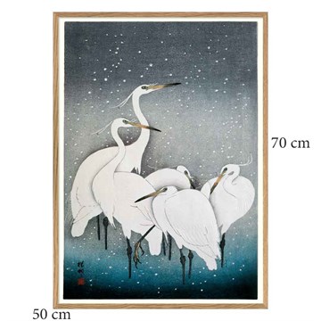 The Dybdahl Co Plakat Snowy Herons Egeramme 50x70