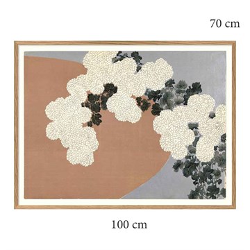 The Dybdahl Co Plakat Chrysantemum med eg ramme 100x70