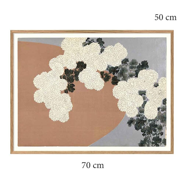 The Dybdahl Co Plakat Chrysantemum med eg ramme 70x50