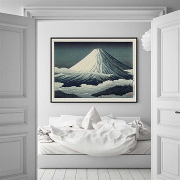 The Dybdahl Co Plakat Mount Fuji Sort Ramme soveværelset