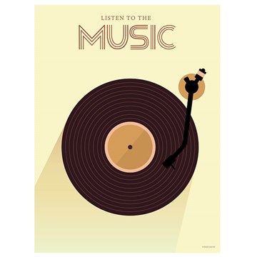 Vissevasse plakat - Listen To The Music, 50x70 cm