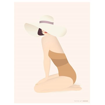 Vissevasse Plakat - Summer Girl, 50x70 cm