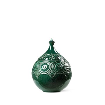 Bjørn Wiinblad Symphony Magic Jar lille Ø15,5 mørk grøn