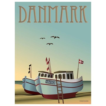 Vissevasse Danmark plakat - Fiskebådene