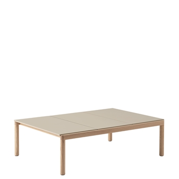 Muuto Couple Coffee Table 2 Plain i Wavy 84.5 x 120 - Sand/Eg