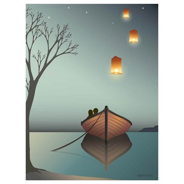 Vissevasse Plakat Lanternerne - 50x70 cm