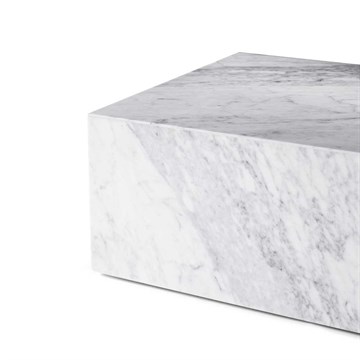 Audo Plinth Marmorbord Hvid Marmor Carrara, from Italy