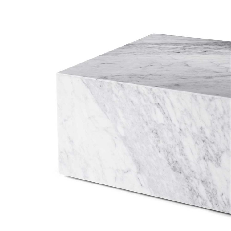 Audo Plinth Marmorbord Hvid Marmor Carrara, from Italy