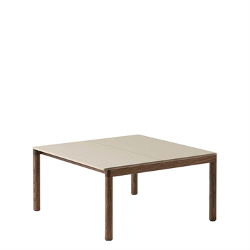 Muuto Couple Coffee Table Plain 80 X 84 - Sand/Mørk Olieret Eg